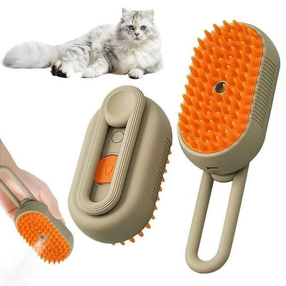 3-in-1 Cat Grooming Brush – Water Spray & Self-Cleaning Deshedding Brush for Cats & Dogs – Pet Hair Removal & Massage Comb for Long & Short Hair comb for pet
