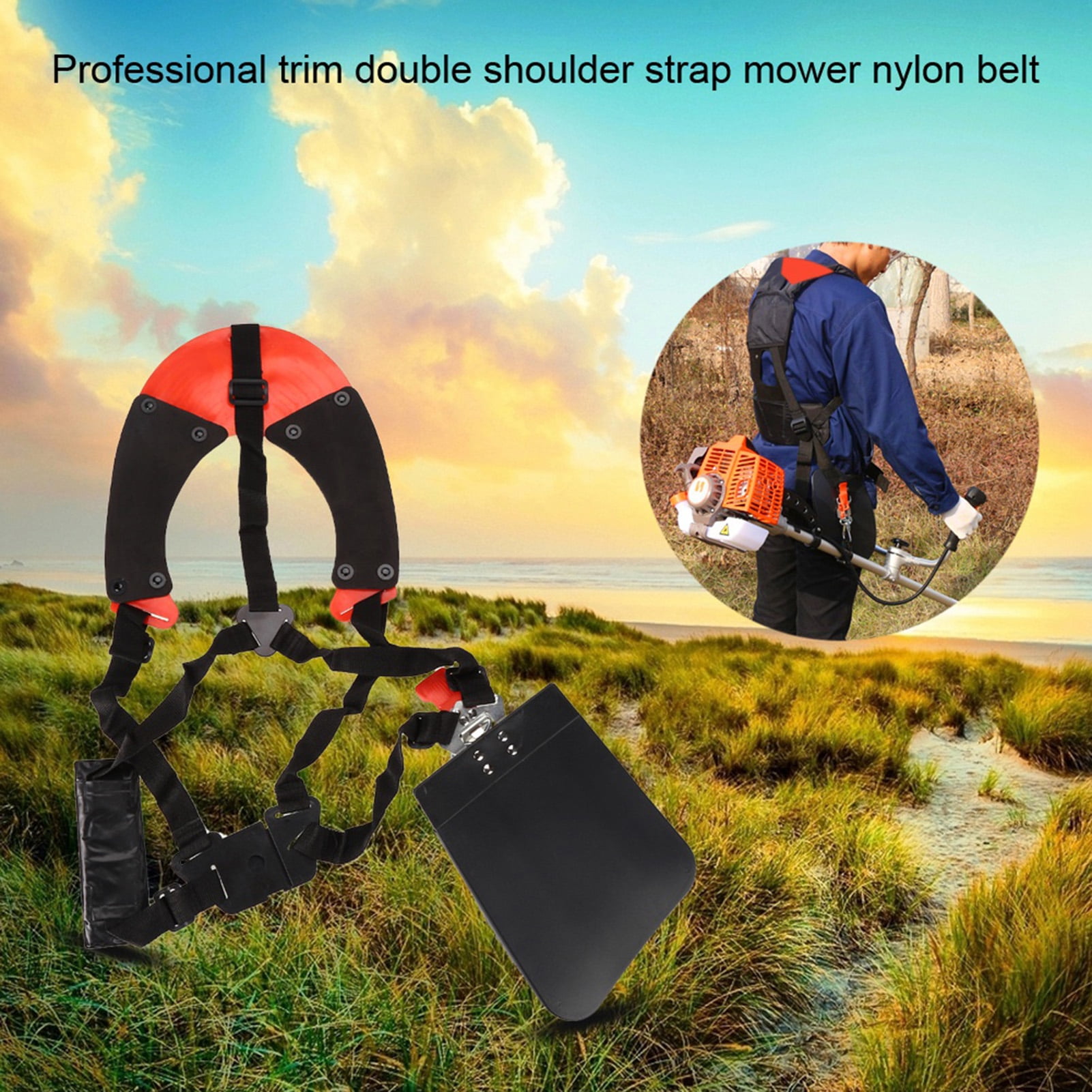 Mower Trimmer Harness Strap, Shoulder Padded Trimmer Strap Trimmer