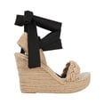 thumbnail image 2 of Alpargata sandalia de plataforma con yute natural para mujer con ajuste de listones negro estilizados. Platonia  ANTONELLA-03-NEGRO, 2 of 6