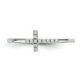 thumbnail image 3 of FB Jewels Sterling Silver Rhodium-plated CZ Side Cross Polished Ring, 3 of 3