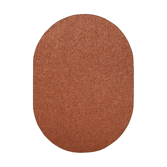 Furnish My Place DC Custom Rug - 10 ft. x 12 ft. Oval, Rust, Indoor Rug for Bedrooms, Hallways, Living Rooms