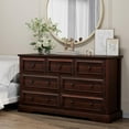 thumbnail image 2 of Winkalon Farmhouse 7 Drawer Dresser for Bedroom, 53.9 Inch Wide Modern Wood Chest of Drawers for Bedroom, Living Room, Cherry, 2 of 8