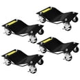 thumbnail image 1 of Kojooin Ensemble de 4 Poupées de Voiture Robustes 6000 Lb, Ensemble de Poupées de Voiture Grandes Roues, Patins de Voiture de Roue avec Roues et Freins, Chariot de Poupée à Pneus pour Déplacer Voitures, Camions, Remorques, 1 of 7