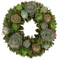 thumbnail image 2 of Northlight Wooden Mini Flowers Artificial Spring Wreath - 14", 2 of 5