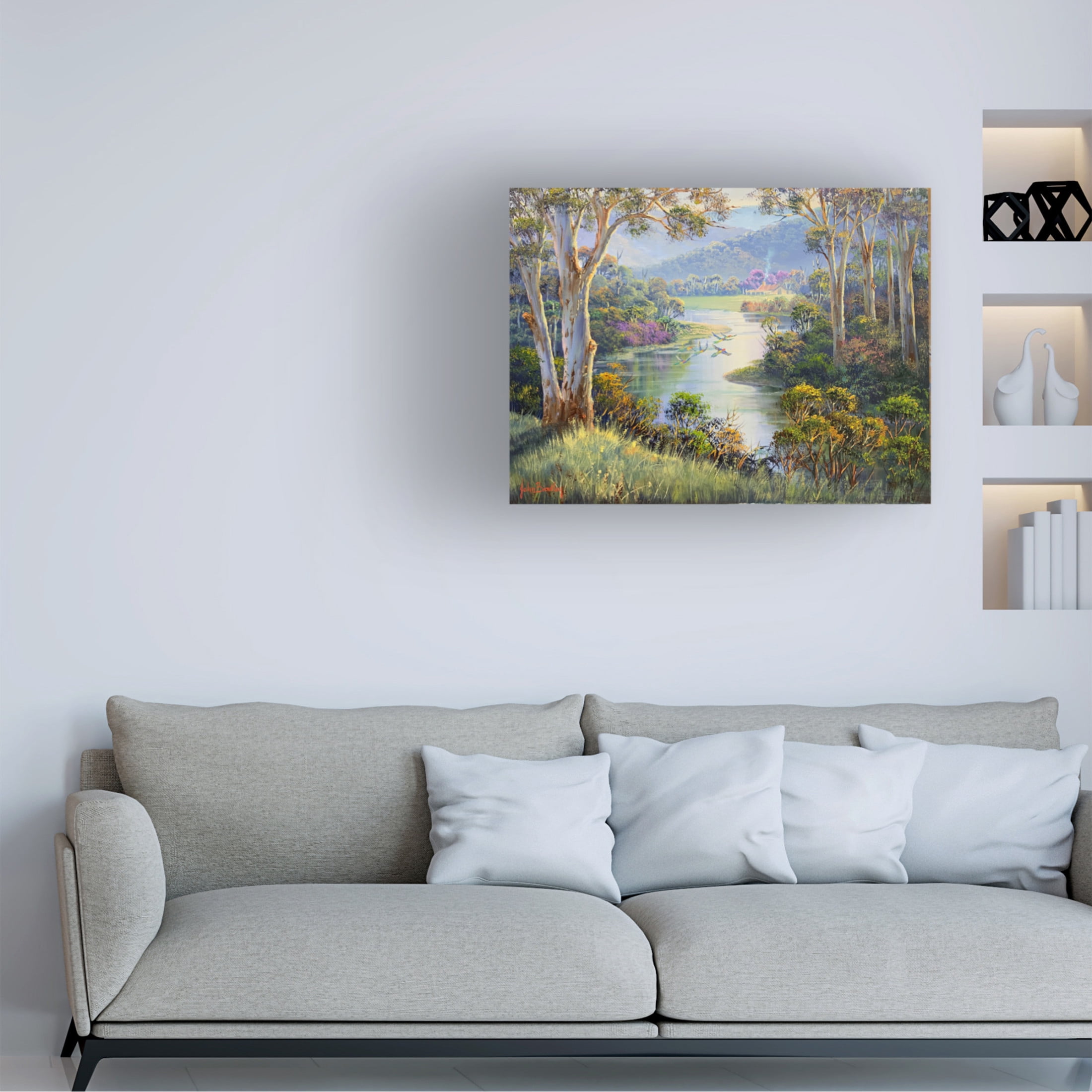 Canvas Wall Art - John Bradley 'Perfect View' Wall Art for Living Room, Bedroom, or Office Décor by Trademark Fine Art - 24 x 18 Inches