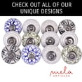 thumbnail image 3 of Mela Artisans 12-Pack Ceramic Kitchen Cabinet Knobs - Floral White, 3 of 8