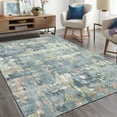 thumbnail image 2 of Ox Bay Hand Loomed Abstract Ethereal Garden Area Rug, Blue / Green, 2' x 3', 2 of 8