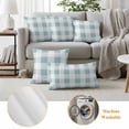 thumbnail image 6 of Pack of 2 Outdoor Pillow Covers 20x20 Inch Waterproof Aqua Plaid Throw Pillow Covers,Decorative Couch Pillow Shams Protectors Spring Summer Farmhouse Buffalo Checkered Patio Cushion Pillowcases, 6 of 8