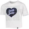 thumbnail image 2 of Girls Youth New Era White Colorado Rockies Flip Sequin Heart Crop Top, 2 of 4