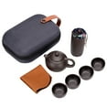 thumbnail image 1 of Tetera Juego de té de arena púrpura de cerámica Juego de tetera y tazas de viaje al aire libre portá Tomshoo Tetera, 1 of 7
