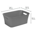 thumbnail image 3 of Mainstays Medium Bin, Open Plastic Storage Containers, Versatile Stylish Organizers with Handles, Gray Flannel, 3 of 12