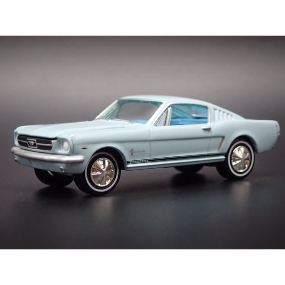 Open Box 1965 65 FORD MUSTANG 2+2 FASTBACK BLUE 1/64 SCALE COLLECTIBLE DIECAST MODEL CAR