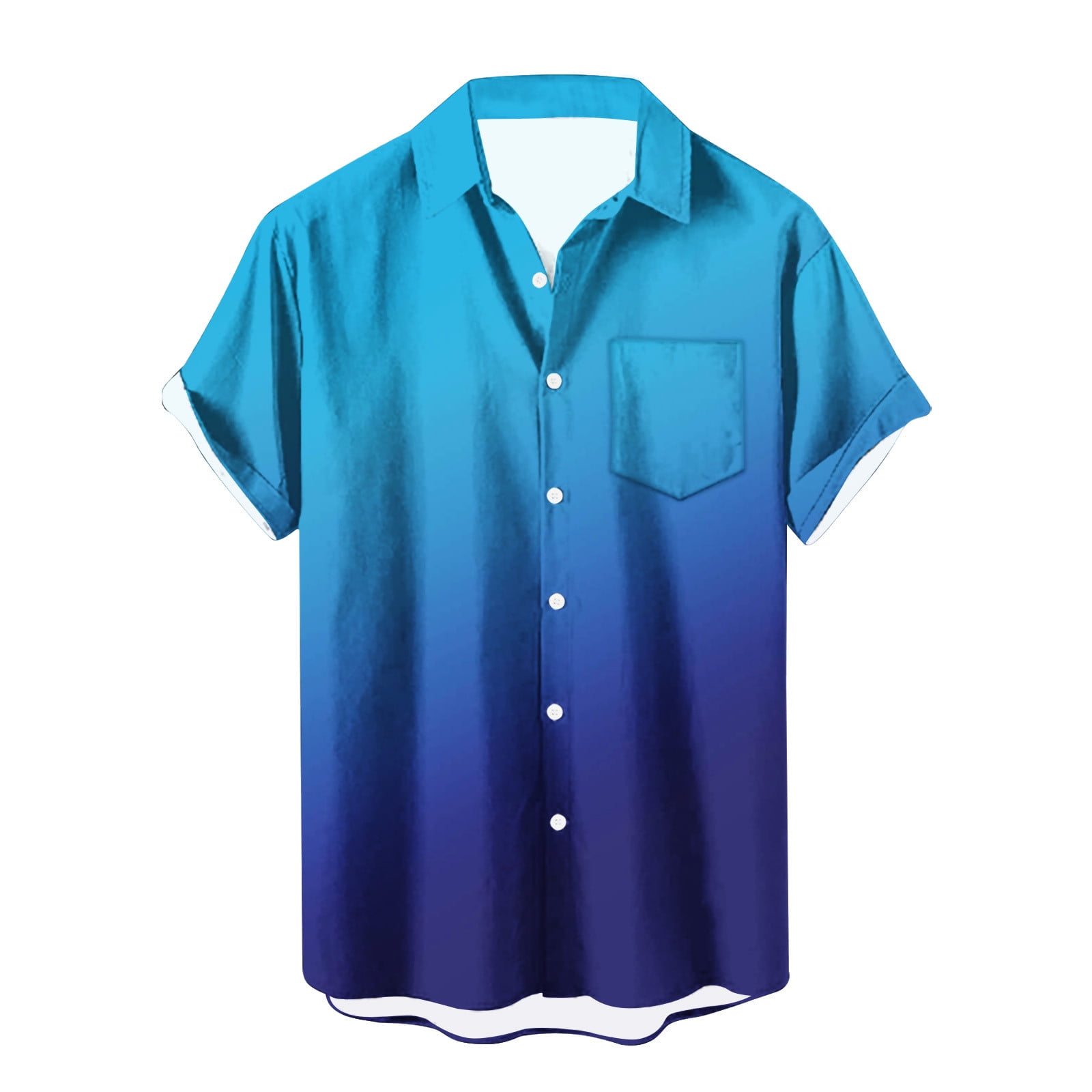 Chemises de Plage Hawaïennes Amples avec Poche pour Hommes T