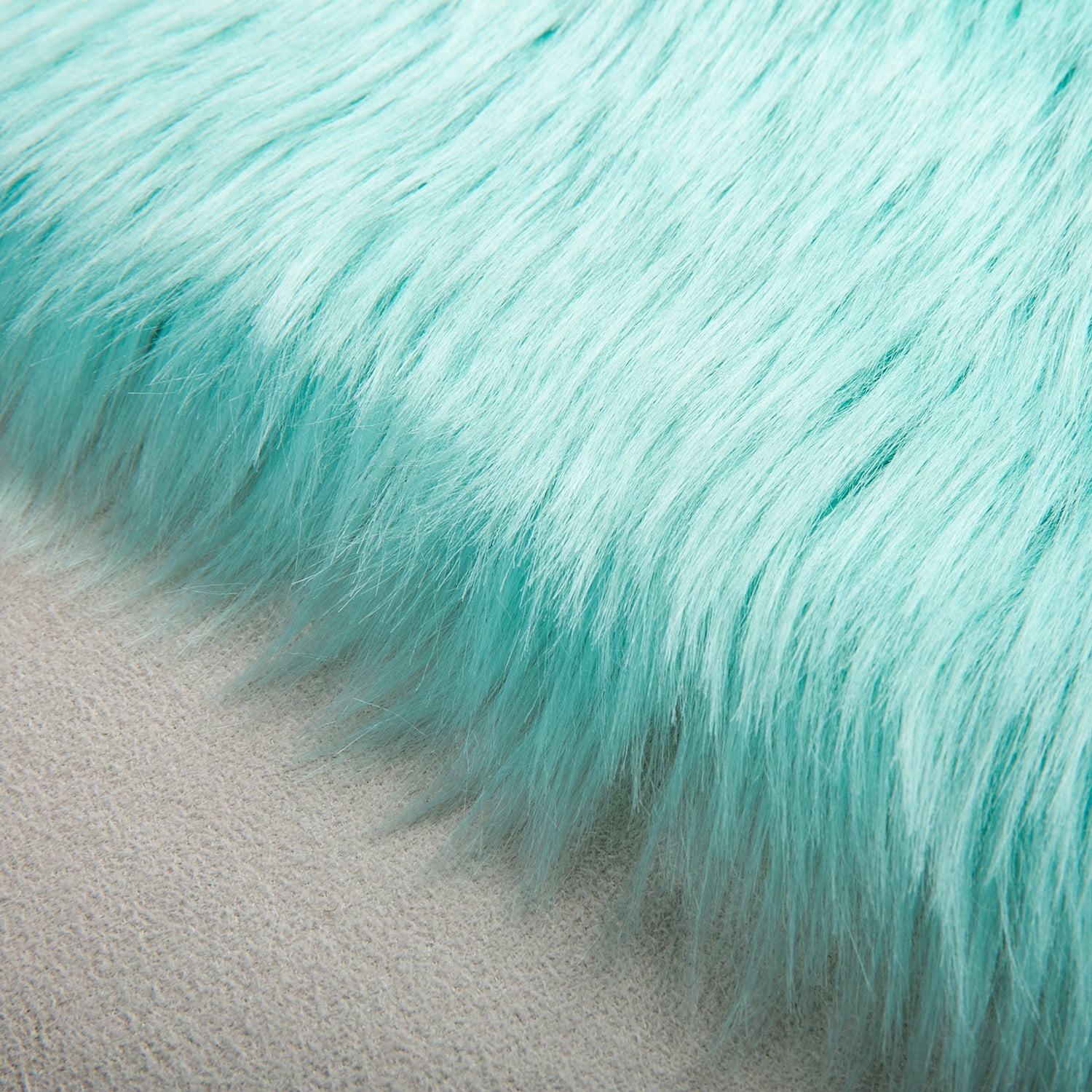 Deluxe Ultra Soft Faux Sheepskin Fur Series Fluffy Decorative Indoor Shag Area Rug, 2 x 3 Feet Rectangle, Turquoise, 1 Pack