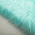 thumbnail image 3 of Deluxe Ultra Soft Faux Sheepskin Fur Series Fluffy Decorative Indoor Shag Area Rug, 3 x 3 Feet Round, Turquoise, 1 Pack, 3 of 3