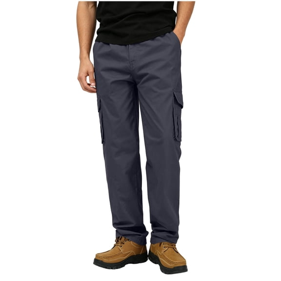 CHGBMOK Men's & Big Men's Cargo Pants Comfort Fit Pants with Multi-Pocket Outdoor Water Resistant Hiking Trousers