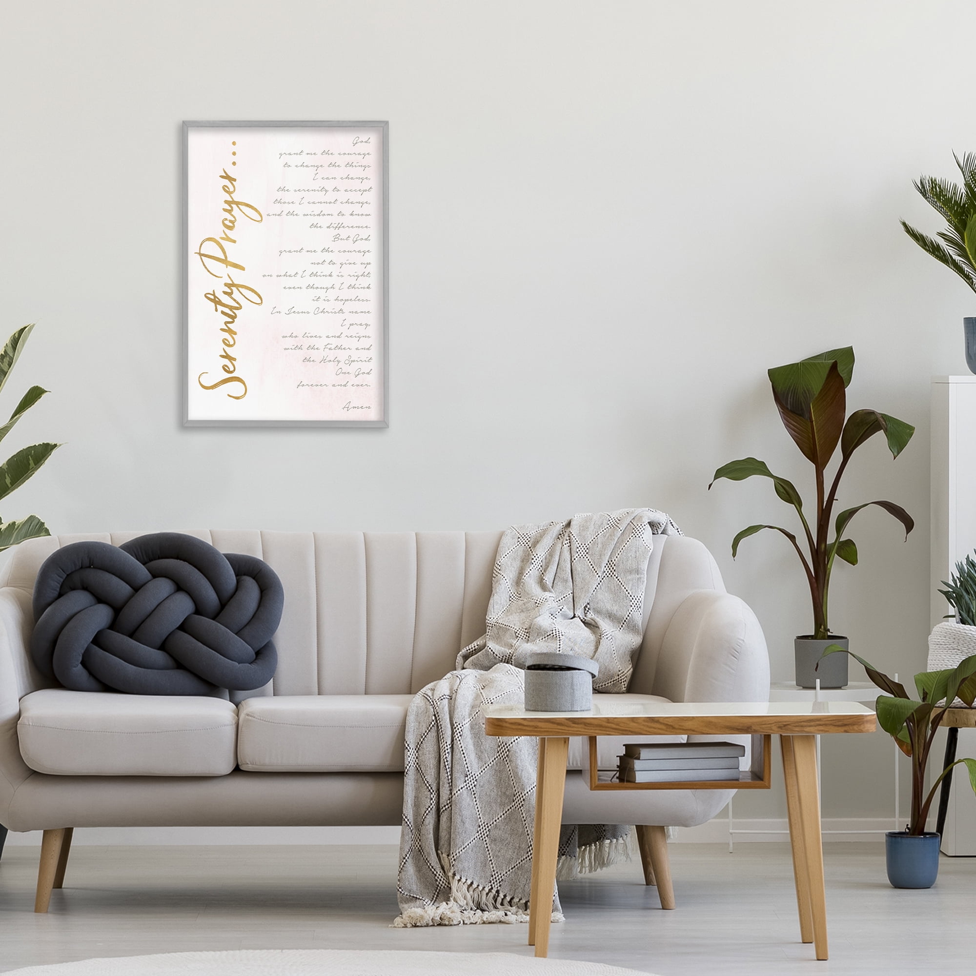 Stupell Industries Serenity Prayer Scripture Gray Framed Giclee Art, design by Anna Quach