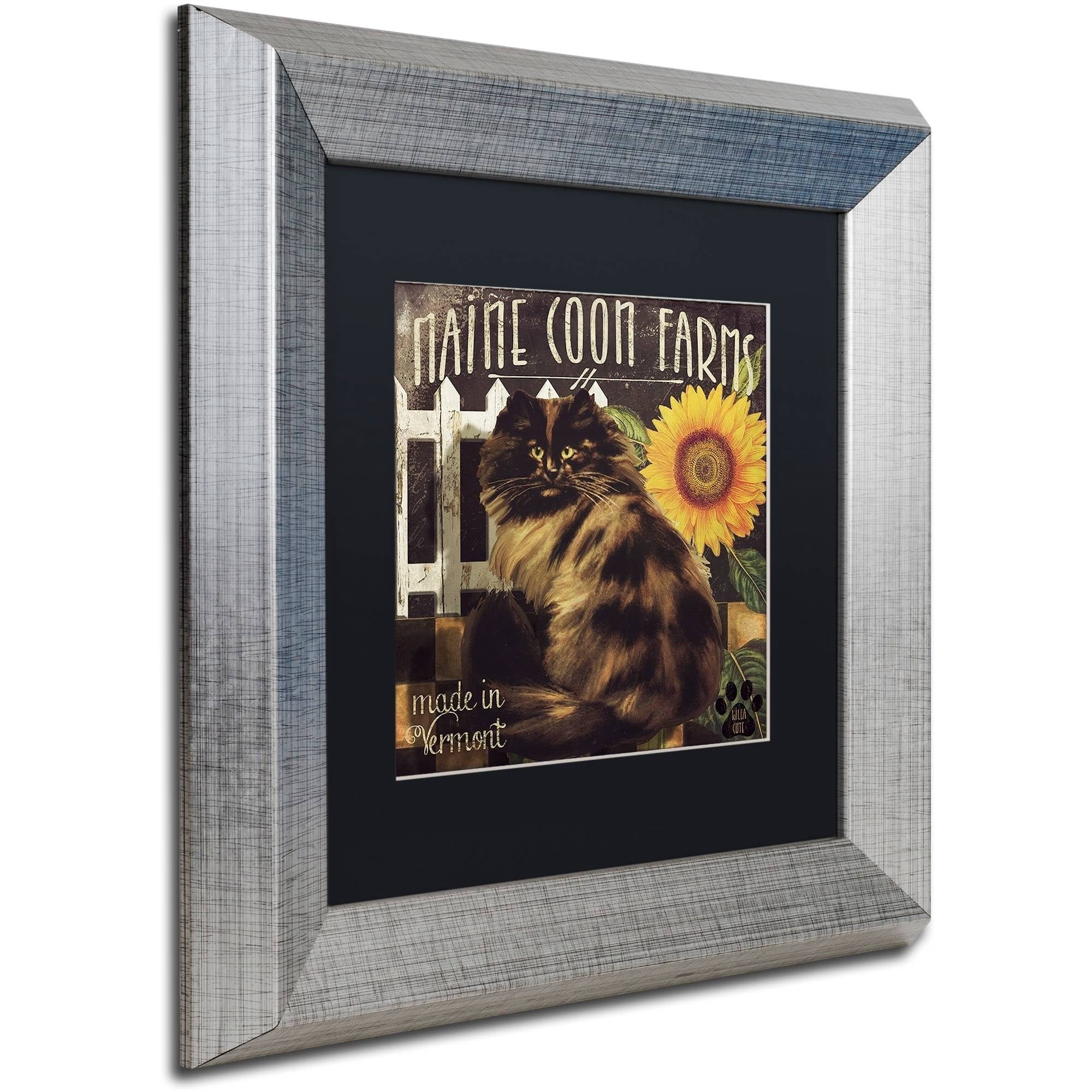 Trademark Fine Art "Vermont Farms VI" Canvas Art by Color Bakery Black Matte, Silver Frame