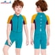 thumbnail image 4 of Niños trajes de baño Sunprotection Traje de buceo ultrafino Neopreno Nylon traje de baño de una sola pieza para el buceo juvenil Snorkeling Surfing Natación amarillo XXL Inevent OD003672-05, 4 of 7