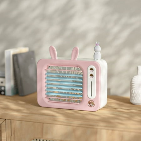 

Worry-free Bunny New Mini Refrigeration Air-conditioning Fan Home Outdoor Portable Small Gas Cooler Usb Rechargeable Spray Fan