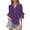 Dark Purple, variant on Bell Sleeve V Neck Pleated Tee Womens 3/4 Sleeve Spring Summer Boho Going Out Lightweight Tunic XXXL Size Dark Purple
