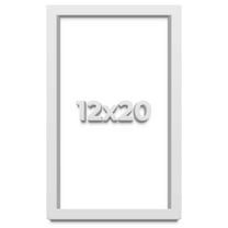 12x20 Shadow Box High Gloss White Display Frame | 1.625 Inches Deep | 1 Inch Moulding Width | Solid