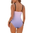 thumbnail image 4 of Womens Bathing Suits, One Piece Swimsuit Women, Swim Dress Women, Color Gradient Women Swimsuit One-Piece, Open Back One-Piece Swimsuit, Bathing Suit With Tummy Control, Purple Pink XL, 4 of 4
