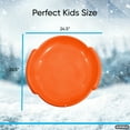 thumbnail image 3 of Superio Spiral Snow Sled, Round Saucer Sled Plastic with Handles 24" Winter Snow Fun for Kids and Adults, 3 of 6