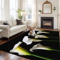 thumbnail image 3 of Area Rug for Living Room, White Floral Non-Slip Indoor Large Carpet for Bedroom/Dining Room, Modern Art Summer Botanical Watercolor Washable Low-Profile Rectangle Floor Runner Rugs - 5 x 7 Ft, 3 of 7