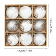 thumbnail image 3 of Christmas Ornaments, Shatterproof Christmas Decorations, 9pc White Xmas Tree Balls Set for Wedding Party Holiday Tabletop Small Trees Decoration, Durable Plastic 2.36 Inch Balls with Hangers, 3 of 6