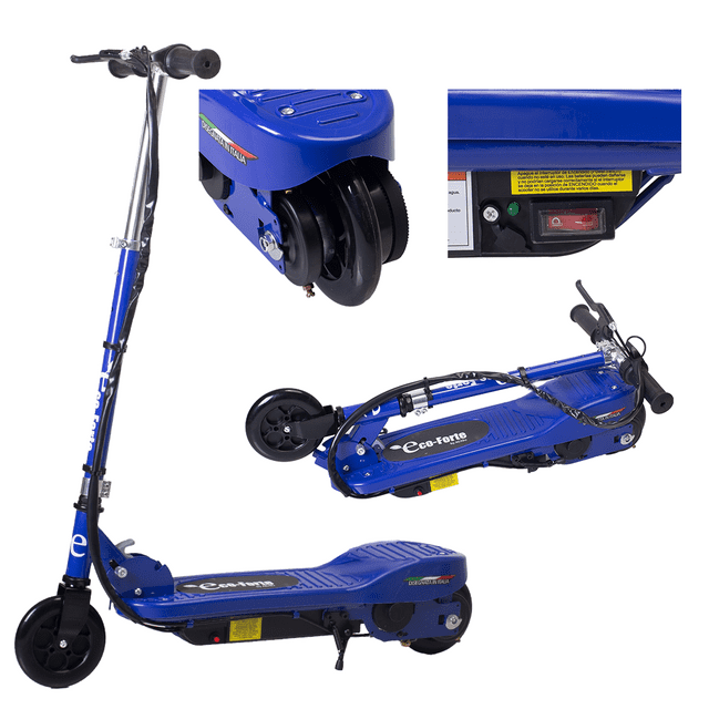 Scooter Patín Electrico Infantil Eco-Forte Plegable 120w 12km/h Azul