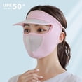 thumbnail image 4 of Ice Silk Sunscreen Full Face Mask Verano Ciclismo Deportes Sombrero para el sol (Azul), 4 of 7