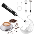 thumbnail image 1 of Milk frother, Rechargeable Electric Whisk, 3-Speed Adjustable Mini Coffee Whisk, Coffee Electric Milk frother, Latte, Cappuccino (Black), 1 of 7