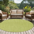thumbnail image 5 of Fruit Green 6ft Round Rug, Farmhouse Burlap Solid Green Color Modern Linen Texture Non-Skid Rubber Backing Large Area Rugs - Living Room Bedroom Home Office, Indoor Floor Mat Carpets Washable Rug, 5 of 9