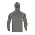 thumbnail image 5 of BiZtdJrK Mens Long Sleeve Ice Silk Sun Protection Shirt with Mask Lightweight Rash Guards Cool Hooded Fishing Shirts Thumb Holes Workout Tops Gray L, 5 of 10