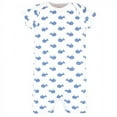 thumbnail image 3 of Hudson Baby Infant Boy Cotton Rompers, Blue Whale 2-Pack, 6-9 Months, 3 of 4