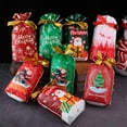 thumbnail image 3 of Monebena 50 Pcs Christmas Candy Bags Christmas Drawstring Treat Bags Christmas Goodie Bags Cookie Bags for Christmas Party Bags Supplies 15*23 cm M01, 3 of 10