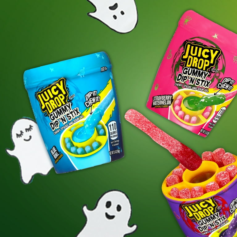 Juicy Drop Gummies Dip N Stix, Gluten-Free, Gummy Candy Juicy Drop Gummies Dip N Stix, Gluten-Free, Gummy Candy