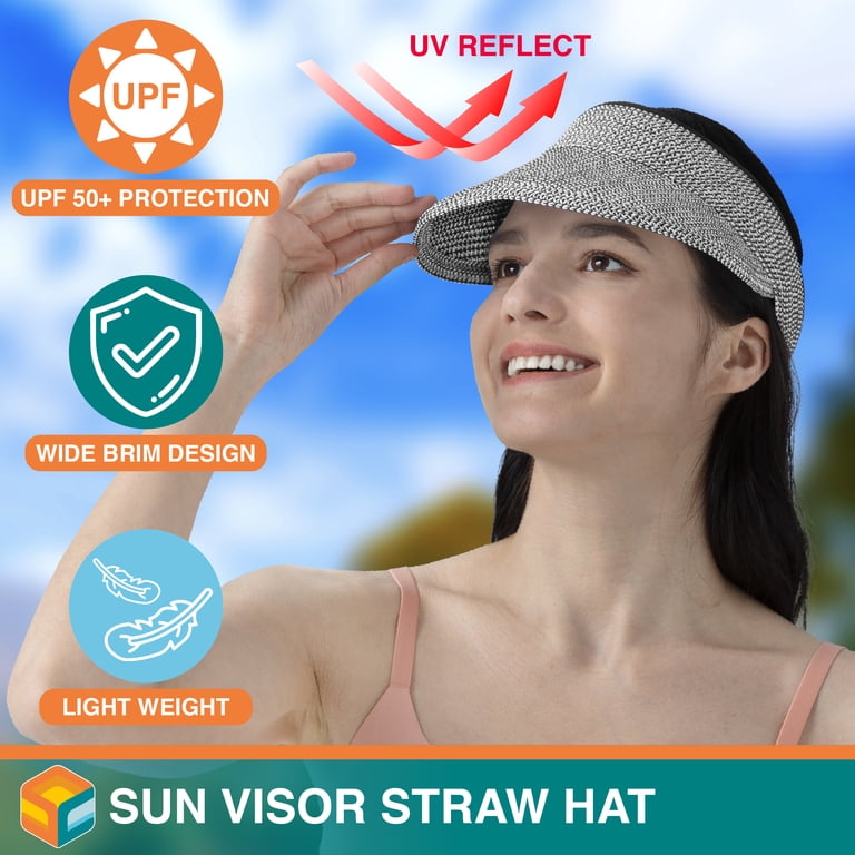 Wide Brim Sun Visor with UPF 50+ Sun Protection - Packable & Adjustable Wallaroo Hat Company – Women main image 3