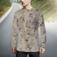 thumbnail image 2 of TSADFHJI T-Shirts Graphiques pour Hommes Chemises à Manches Longues Camouflage Imprimé Col Rond T-Shirt Col Rond Blouse Légère Hauts S Gris, 2 of 4
