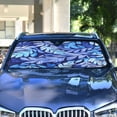 thumbnail image 4 of ALAZA Palm Leaf-c1 Windshield Sun Shade Car Foldable Sun Visor Block UV Rays Protector 55"x27.6", 4 of 8