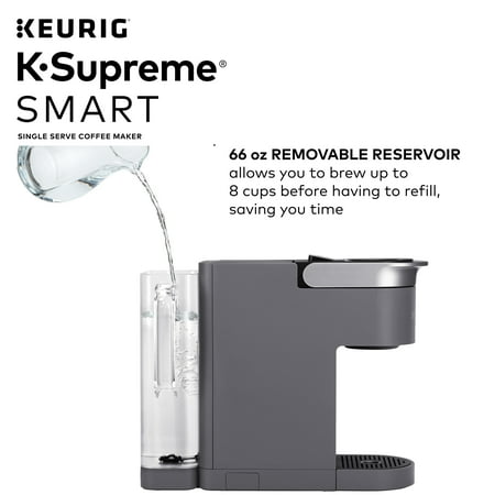 Keurig - K-Supreme SMART Single Serve Coffee Maker with WiFi Compatibility - Gray