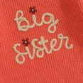 thumbnail image 6 of Toddler Baby Girl Big Little Sis Matching Outfiit Fall Winter Knit Sweater Long Sleeve Letter Embroidery Pullover Knitwear, 6 of 8