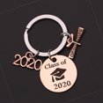 thumbnail image 3 of Porte-clés de Graduation 2020 en Acier Inoxydable, Porte-Clés Suspendu, Cadeau de Diplômé, 3 of 7