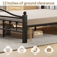 thumbnail image 3 of Queen Bed Frame with Headboard - Heavy Duty  Bed Frame Queen Size Supports 1500LBS, Noise Free, Under-Bed Storage, No Box Spring Needed, Easy Assembly, Black, 3 of 9