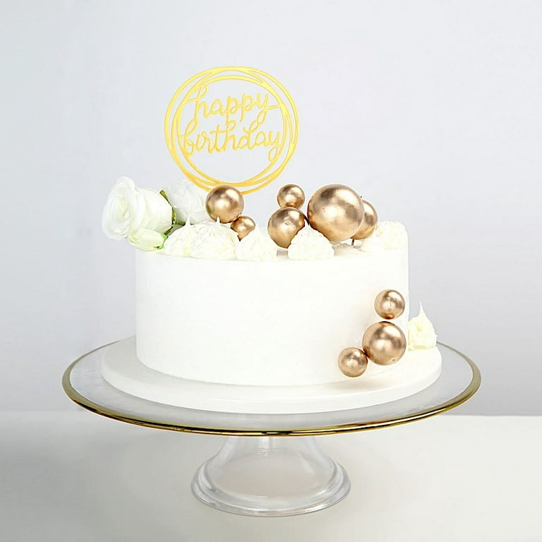 Cake Decoration Topper - 2.5 cm Decorative Balls - Gold - Pack of 5 –  Rampant Cake & Party