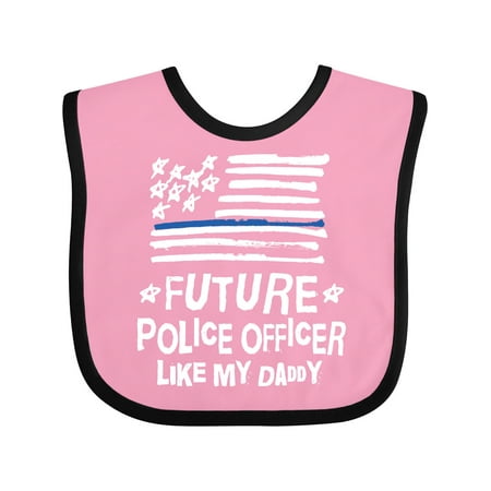 

Inktastic Future Police Officer Like Daddy Boys or Girls Baby Bib