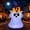 Ghost with Witch Hat, variant on Joyfy 5 FT Halloween Inflatable Ghost Built-in Colorful Led Lights,Halloween Blow Up Cute Decor for Indoor Outdoor Holiday Yard Decoration