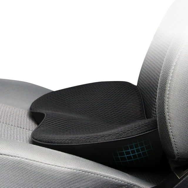 Cojín de asiento de coche para conductor, cojín grueso para asiento de coche, cojín para aliviar las molestias de la parte inferior de la espalda para todas las estaciones