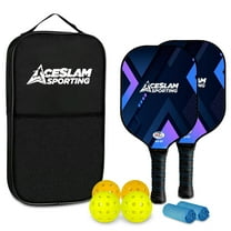 AceSlam Pickleball Paddles, USAPA Approved Fiberglass Surface Pickleball Set with Pickleball Rackets, Pickleball Paddles Set ​for Men Women Gifts